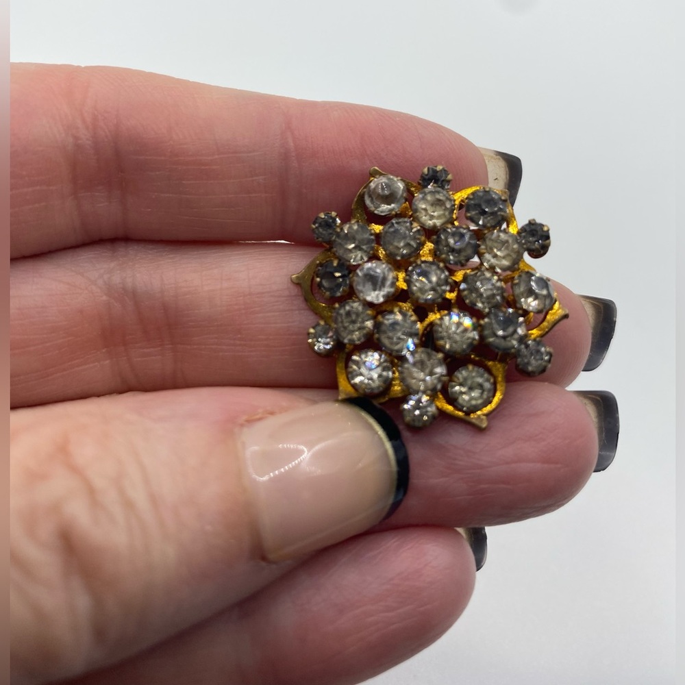 Rhinestone Brooch Unmarked